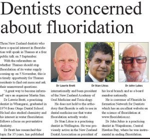 Dentists concerned about fluoride
