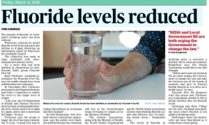 Fluoride levels reduced Front Page of the Central Leader 4 March 2016