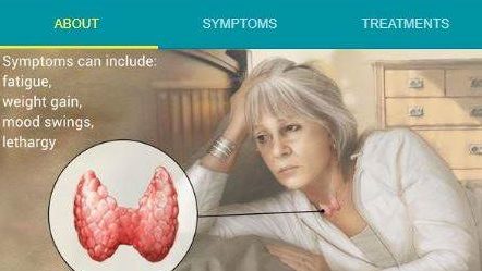 Thyroid image with woman