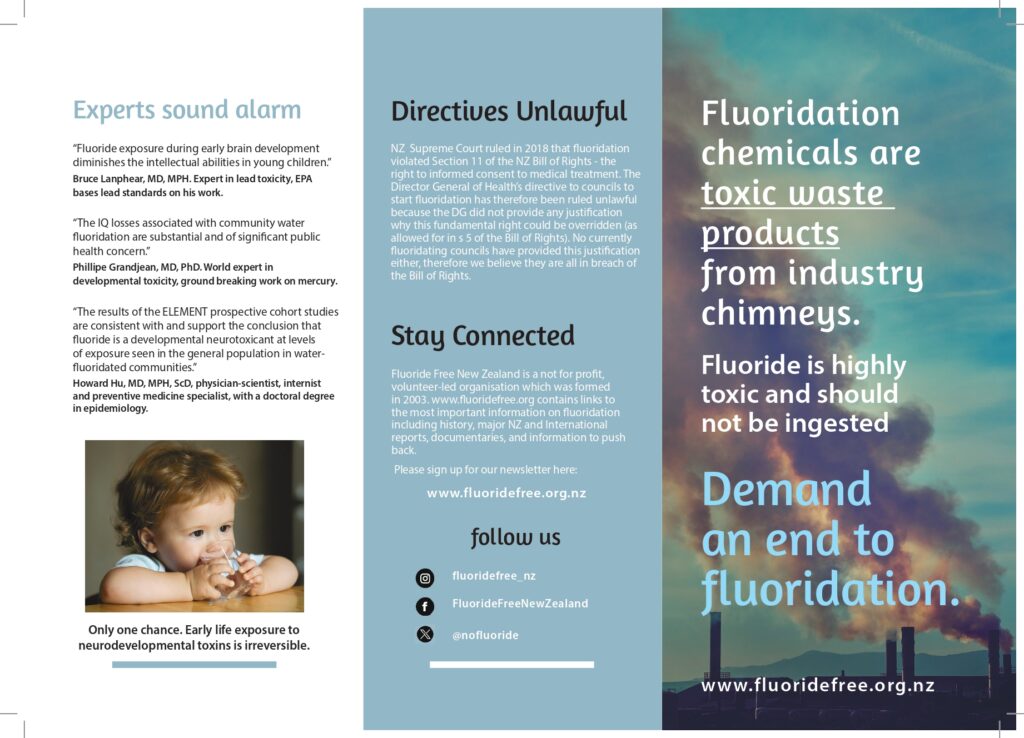 Fluoride free flyer toxic waste
